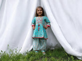 Turquoise Harem Pant Cotton Gharara