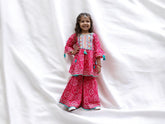 Pink Bandhani Print Cotton Gharara