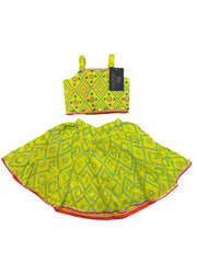 Green Bandhani Lengha