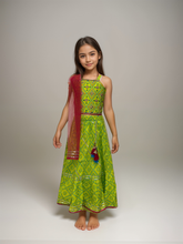 Green Bandhani Lengha