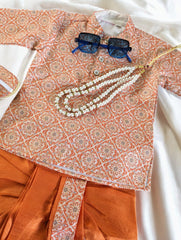 Orange Kurta Dhoti