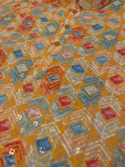 Orange Sequin Kurta Pajama