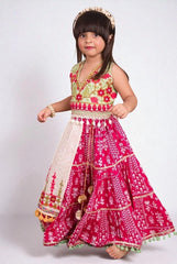 Rose and Mint Embroidered Lengha Choli Set