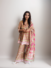 Mint Garden Matching Gharara - Mother