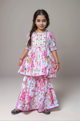 Pink Floral Gharara