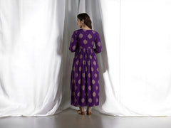 Purple Printed Maternity Kurti