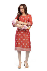 Coral Printed Maternity Kurti