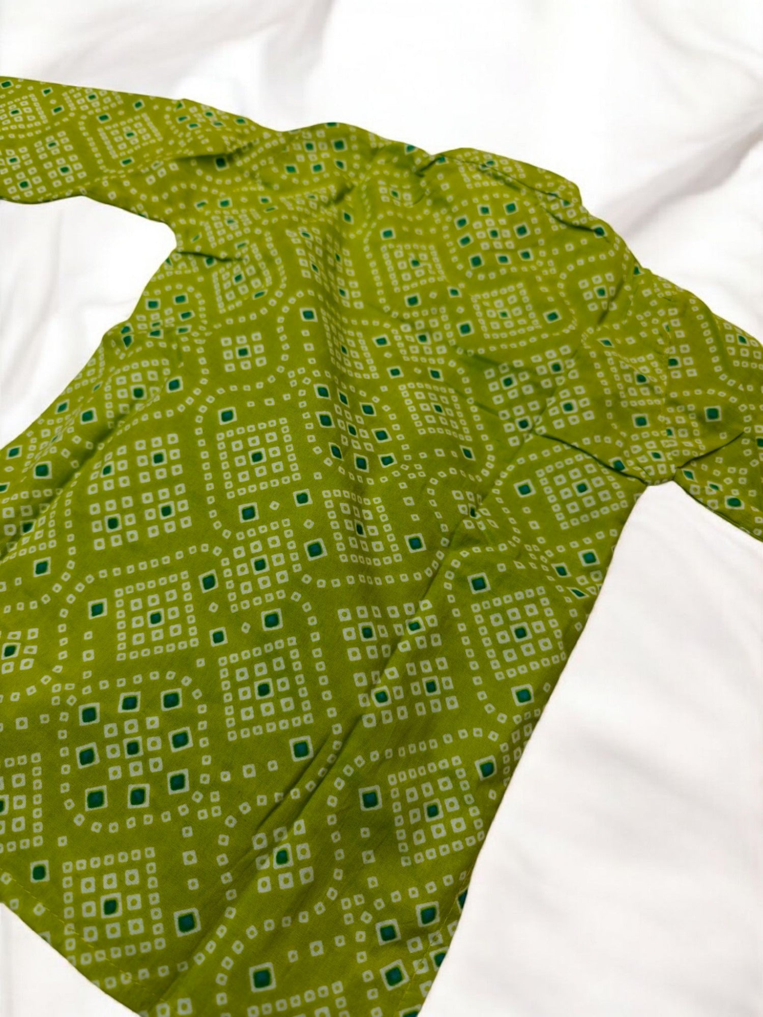 Lime Green Bandhani Kurta Pajama