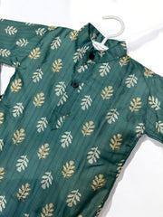 Chanderi Turquoise Kurta Pajama