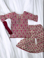 Pink and White Gharara (Mother)