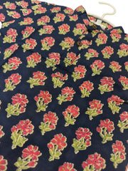 Navy Floral Kurta Pajama