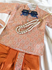 Orange Kurta Dhoti