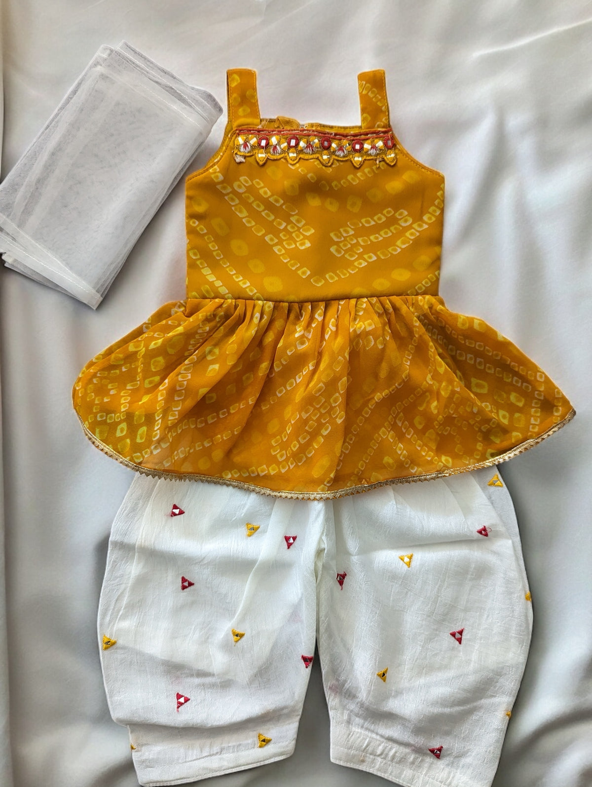 Mustard Bandhani Suit