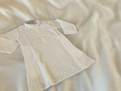 White Thread Work Kurta Pajama