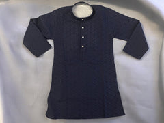 Navy Thread work Kurta Pajama