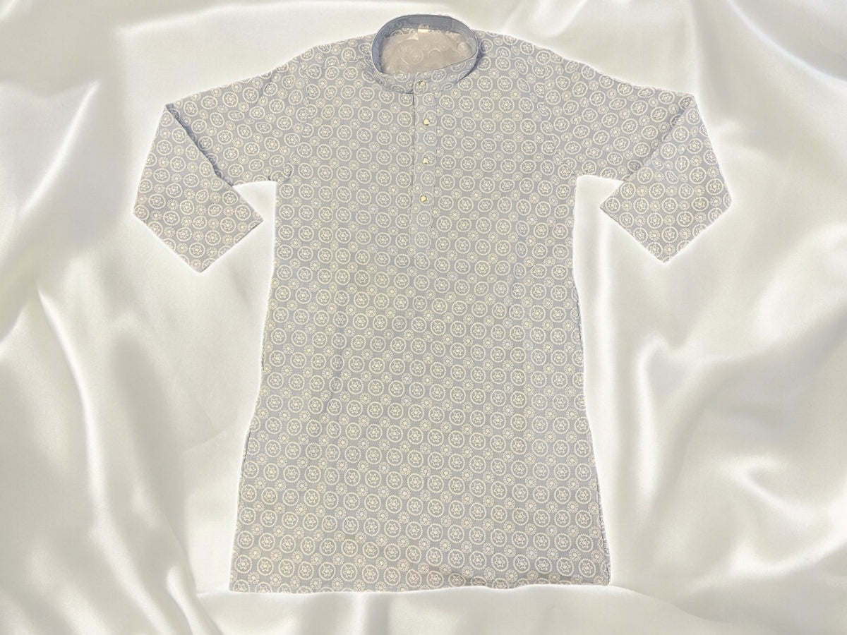 Sky Blue Thread Work Kurta Pajama