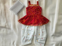 Red Bandhani Suit