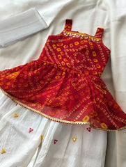 Red Bandhani Suit