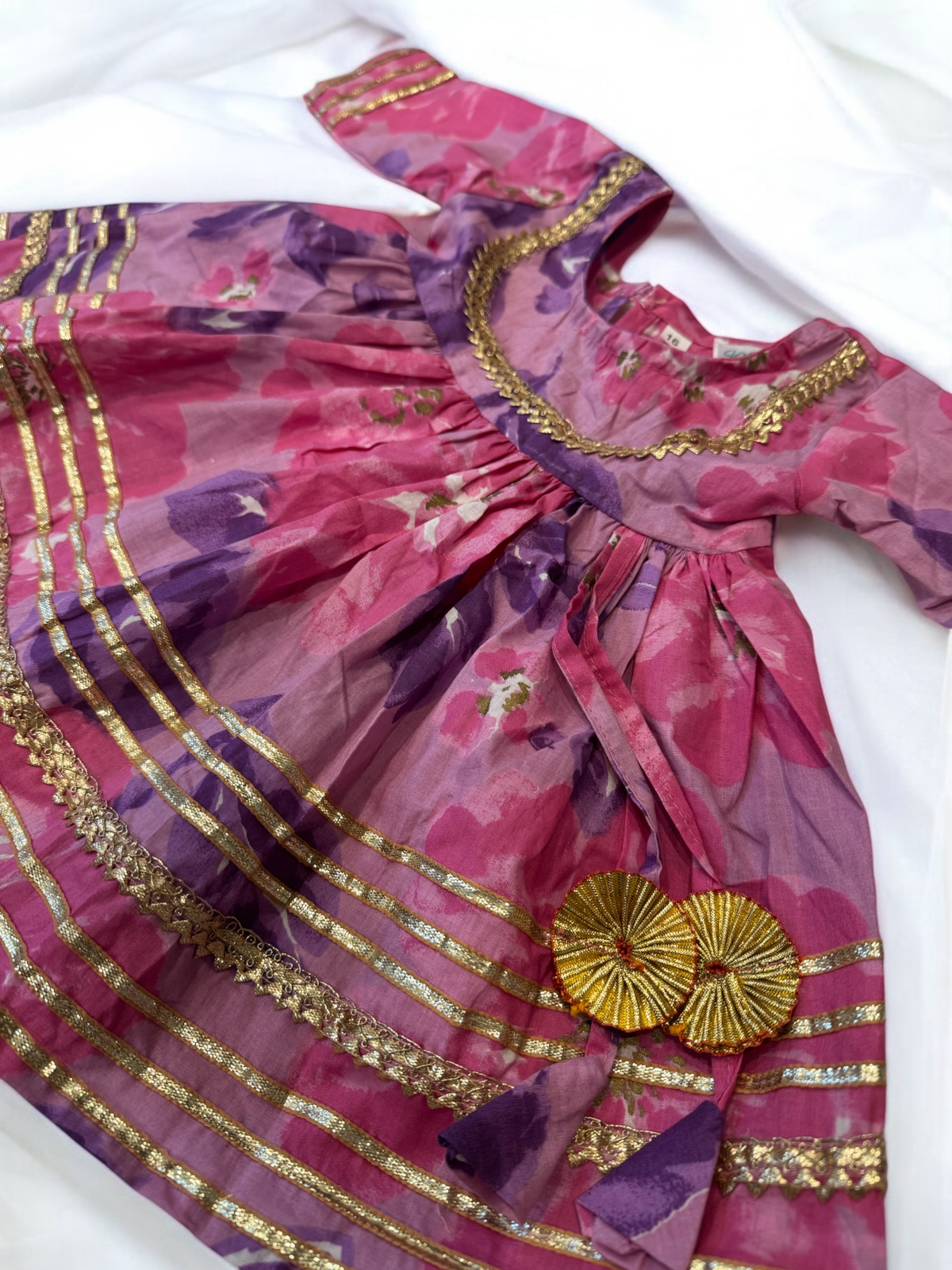 Pink and Purple Floral Gharara