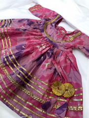 Pink and Purple Floral Gharara