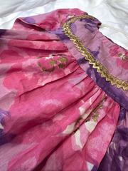 Pink and Purple Floral Gharara