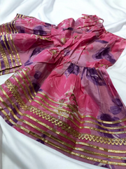 Pink and Purple Floral Gharara