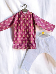 Purple Chanderi Kurta Pajama