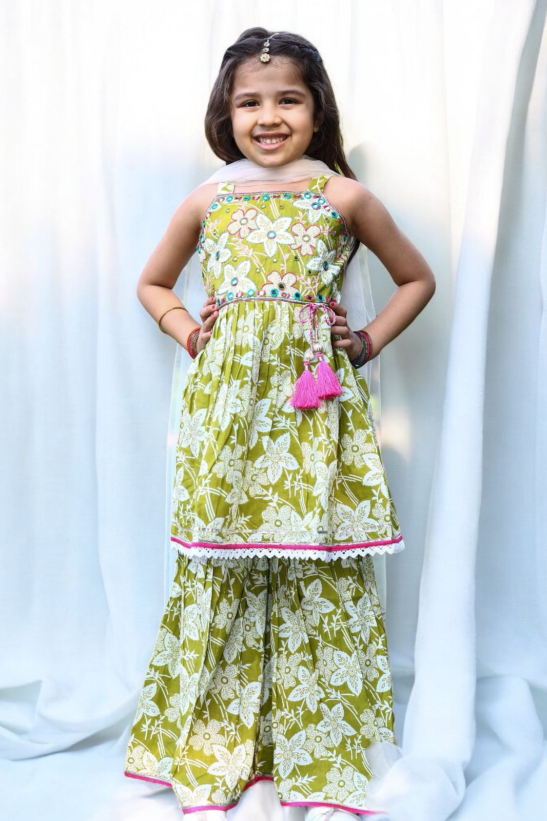 Olive Green Gharara