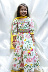 White Floral Lengha Choli