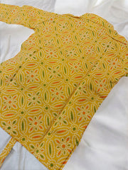 Yellow Bandhani Kurta Dhoti