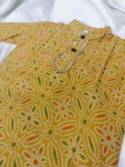 Yellow Bandhani Kurta Dhoti