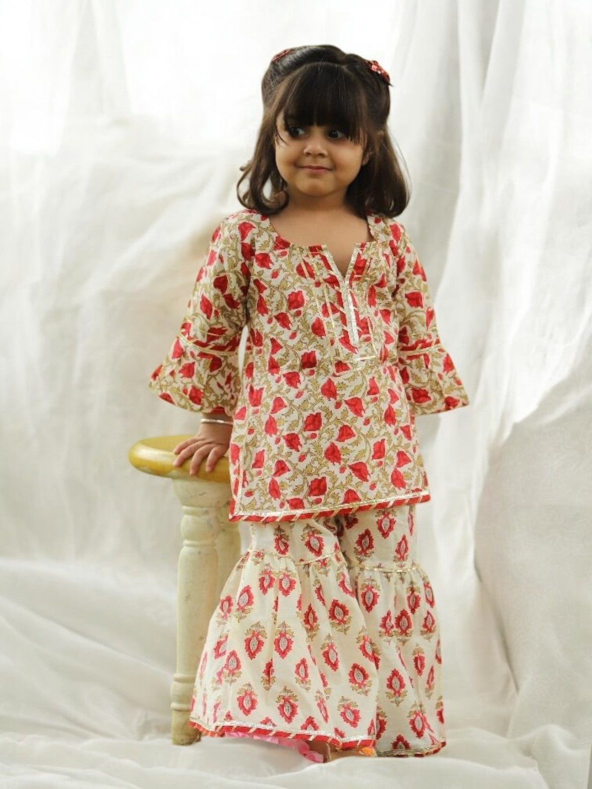 Pink and White Gharara (Daughter)