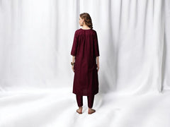 Maroon Maternity Kurta Set